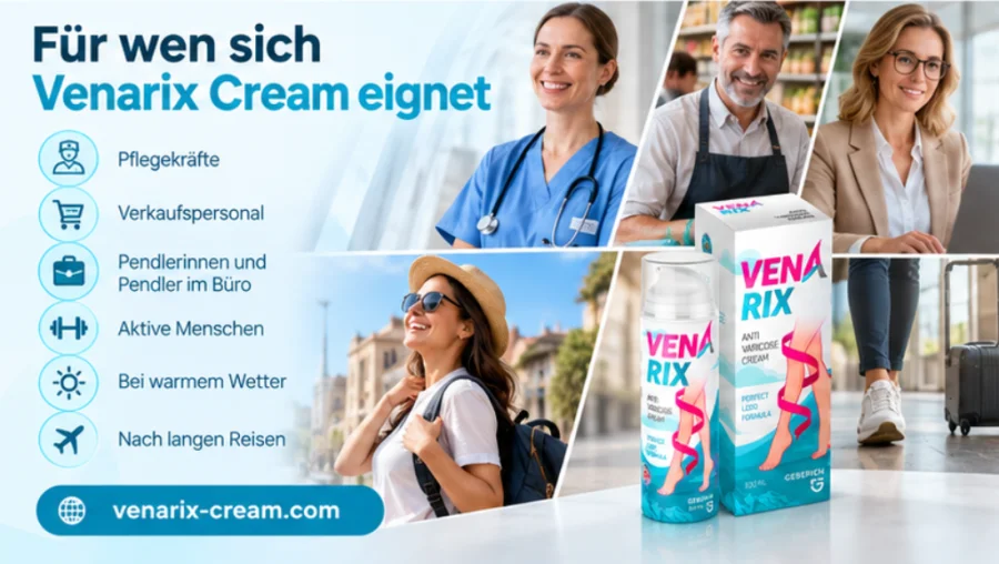 Venarix Cream - Anwendung für Menschen mit stehenden Berufen