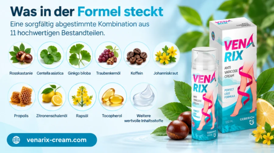 Venarix Cream - Inhaltsstoffe der Formel im Überblick