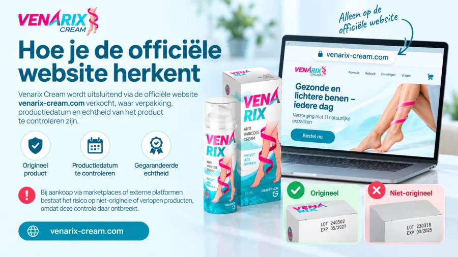 Venarix Cream - originele verpakking van de officiële website