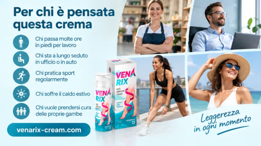 Venarix Cream - routine quotidiana di cura delle gambe