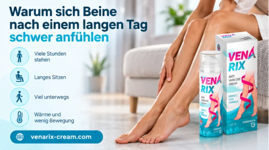 Venarix Cream - schwere Beine nach einem langen Arbeitstag
