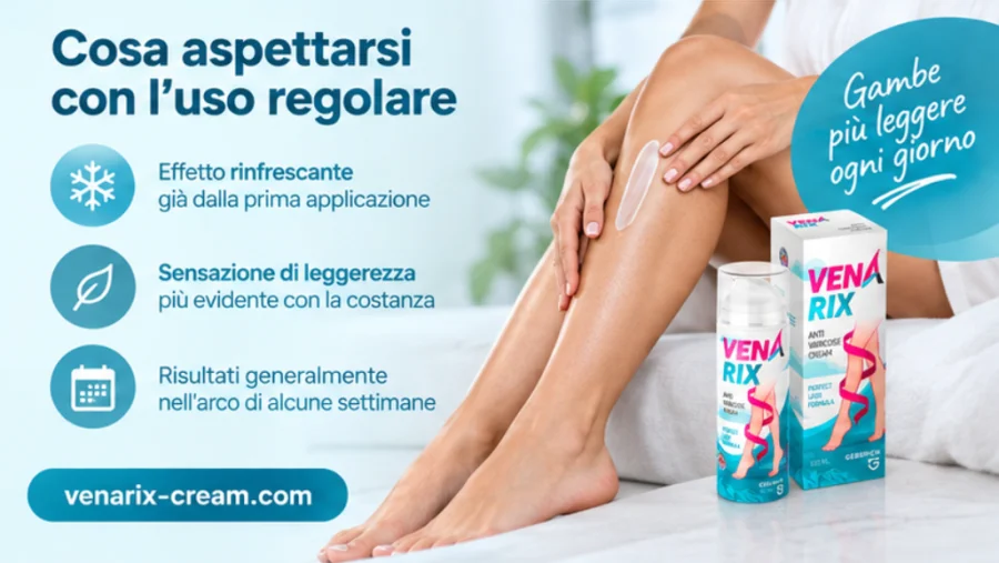 Venarix Cream - sensazione di leggerezza dopo l'uso regolare